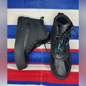 ✨🥳 Skechers City Point High Top Black Waterproof Winter Duck Toe Boots - Size 5